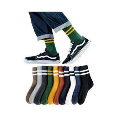 Imagem de Meias Esportivas Masculinas Vintage Divertidas E Modernas - 5 Pares - 