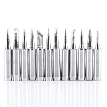Imagem de Generic Kit de Pontas de Ferro de Solda de 12 Unidades Sem Chumbo para Ferramenta de Estação 900M-T, e Durável para Diferentes Necessidades de Solda, Cobre Sem Oxigênio, Fácil de Transportar e