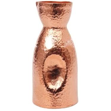 Imagem de Dispensador de vinho de cobre puro, hidratante de saquê e chá, copo de vinho de cobre grosso (copo pequeno) (dispensador de vinho grande 480 ml)