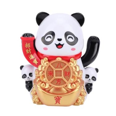 Imagem de VBESTLIFE Figuras de Panda Solar, Acessórios de Carro, Escultura de Animal de Boas-vindas, Ornamento, Estatueta de Panda Solar para Painel do Carro (Estilo D)