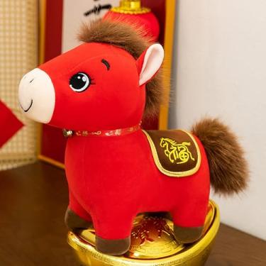 Imagem de 2026 Ano Novo Chinês Decoração de Pelúcia Ano do Cavalo Ornamentos Pendurados Mascote Pelúcia para Festival da Primavera Ano Novo Lunar Zodíaco Lembrança Festa Presente Casa Escritório Decoração