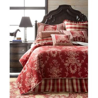 Imagem de Sherry Kline Saia para cama xadrez com babados - King Red