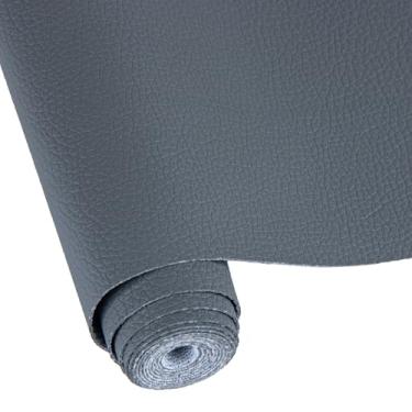 Imagem de Folhas de couro sintético para artesanato, textura de grão de lichia, estofamento de tecido sintético, projetos faça você mesmo, para barco, automotivo, conserto de poltrona, sofá, 1 metro de corte