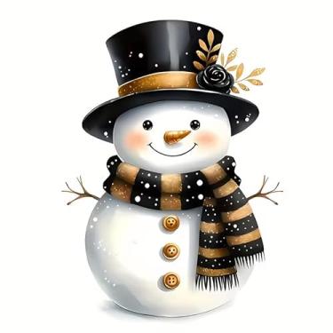 Imagem de Decalques de vinil PVC cachecol boneco de neve adesivos à prova d'água adesivos autoadesivos para carros, laptops, caminhões, motocicletas, parede, janela, bagagem, capa de arranhão, decoração de