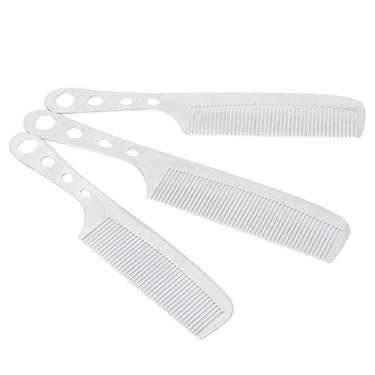 Imagem de Cryfokt Conjunto de Pente de Cabelo para Barbearia Portátil, 3 Peças de Pentes de Cabeleireiro de Aço de Titânio de para Homens, Ferramenta de Estilo Antiestático