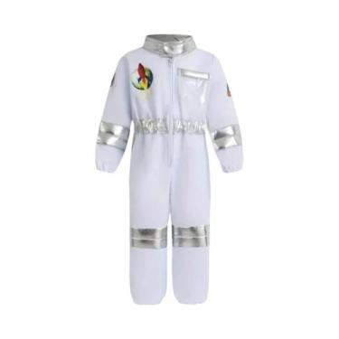 Imagem de Fantasia De Astronauta Infantil Deluxe, Macacão Branco Com Luvas E Cha