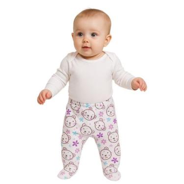 Imagem de Kit Moletom Mijão Com Pé Roupas Bebê Inverno - Taya Baby, Rosa, Menina