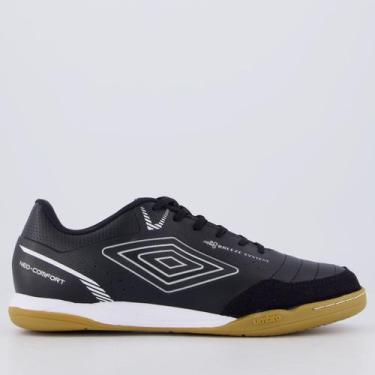 Imagem de Chuteira Umbro Neo-Comfort Futsal Preta e Prata, 39