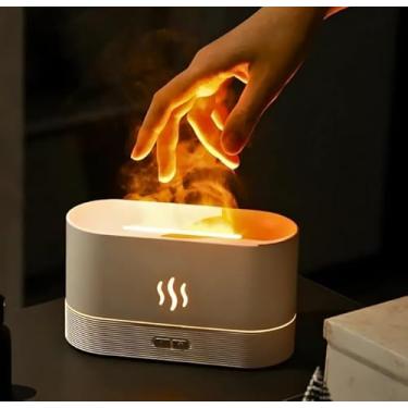 Imagem de Umidificador de difusor de chama -Ultrassônico 180ML USB umidificador de chama óleo essencial difusores de aroma lâmpada de humor de chama atomizador ultrassônico, desligamento automático.