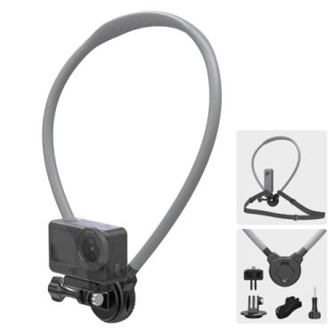 Imagem de Rugvis Suporte magnético de liberação rápida para vlogging de mãos livres, alça de peito ajustável e suporte de pescoço para DJI OSMO 360 Nano Action 6/5 Pro/4/3, GoPro Hero 13/12/11, Insta360 X5/X4 e