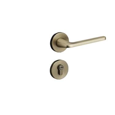 Imagem de VTGVVVTR Fechadura magnética de cobre puro para porta de quarto para casa moderna simples de latão de madeira maciça (liga de zinco de bronze)