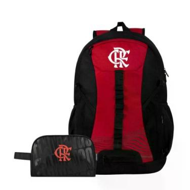 Imagem de Kit Mochila e Necessaire do Flamengo Masculina Esportiva Oficial - Bag