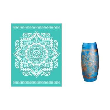 Imagem de Estêncil De Impressão Em Serigrafia Reutilizável De Flores Vintage 8x1