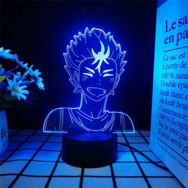 Imagem de Luz noturna LED 3D Haikyuus Yu Nishinoya Mudança de cor