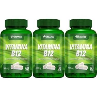 Imagem de Kit 3X Vitamina B12 - 60 Cápsulas - Herbamed-Masculino