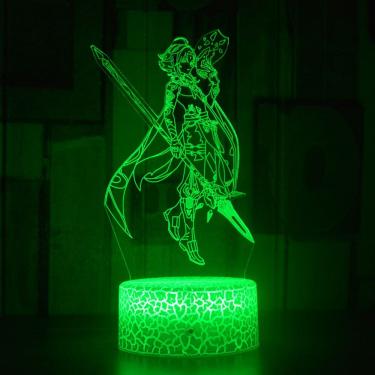 Imagem de Luz noturna Plants vs Zombies Xiaos 3D com mudança de cor