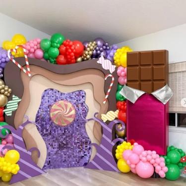 Imagem de Widecook O conjunto DIY de barra de chocolate de Natal inclui 3 bandejas de plástico secionais, pistola de cola quente com bastões de cola, folha de estanho vermelha rosa, dobradiça de choupo com