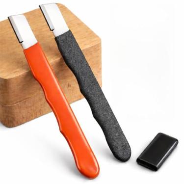 Imagem de Kit 2 Afiador Amolador de Facas Tesouras Laminas Aço Profissional Pedra Tungstênio Diamantada