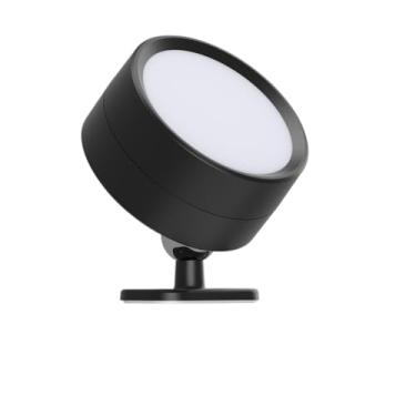 Imagem de Conjuntos de lâmpadas LED para iluminação pública 1–4 Três cores ajustáveis Carregamento USB Luz giratória em 360° Elegante e esteticamente agradável(Preto - Kit 1)