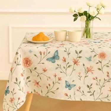 Imagem de Toalha de mesa de algodão xadrez de 4 a 10 Lugares(Jardim,140 cm x 140 cm)