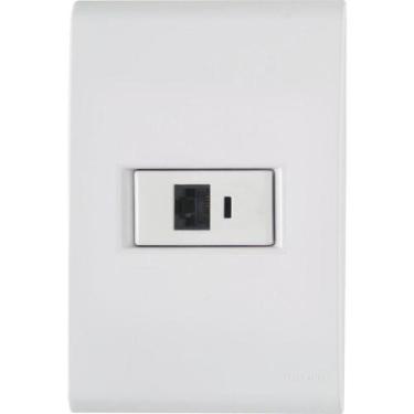 Imagem de Conjunto 4 X 2 com 1 Tomada Rj45 Cat, 6 Liz Branco - Tramontina