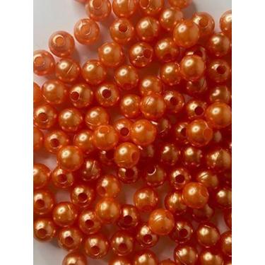Imagem de Pérola Laranja 4mm - Aprox.2500 peças - 50g - La Mode Arte e Criação