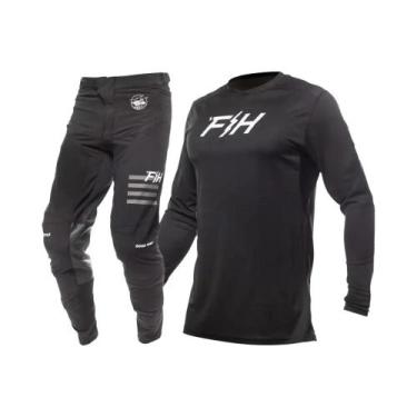 Imagem de Conjunto De Equipamentos De Motocross Masculino, Camisa E Calça Helium