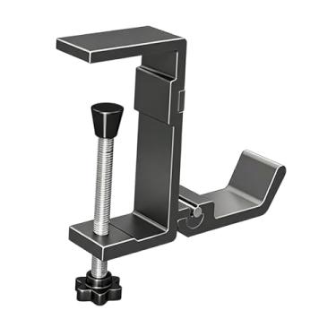 Imagem de DimyFew Gancho de mesa para mochila, suporte para bolsa escolar, gancho lateral para mesa, ideal para casa e escola, Cinza