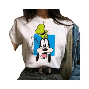 Imagem de Camiseta Feminina Confortável De Algodão Com Estampa Kawaii Disney Mic