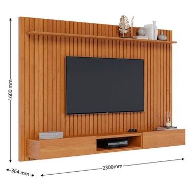 Imagem de Painel Para Tv Home Suspenso Ripado Ambiente Loft 2.2 Nature - Imcal