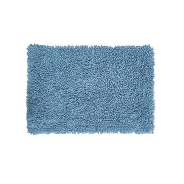 Imagem de Home Weavers Fantasia de algodão absorvente de banho, tapete macio, lavagem a seco, 43 cm x 61 cm, azul