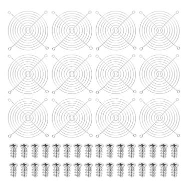 Imagem de PATIKIL Grade de dedo com ventilador de 120 mm, 12 peças de capa de proteção de grade de ventilação de metal com parafusos para oficina industrial, computador, geladeiras domésticas, ar condicionado