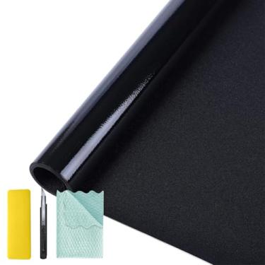 Imagem de Bloss Película blackout para janela, capa de privacidade com bloqueio de calor solar para vidro, opaca removível, escurecimento de ambientes, escurecimento escuro, escurecimento de janela, persianas