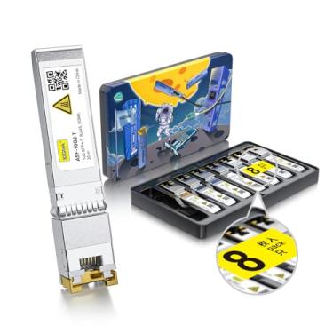 Imagem de 10Gtek Transceptor de cobre CAT.6a, módulo Ethernet SFP+ de negociação automática, até 30 metros, para Cisco SFP-10G-T-X, Ubiquiti, Netgear, pacote com 8