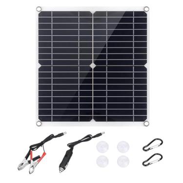 Imagem de aqxreight Kit de Painel Solar Portátil de 300 W Com Painel Solar Monocristalino de Carregamento USB Duplo para Telefones, Câmeras, Baterias de 12 V Solução Leve de Energia Externa para Camping, (sem