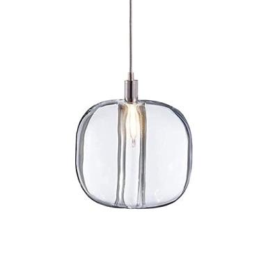 Imagem de Luminária de teto suspensa de 3,9 polegadas para quarto丨Luminárias pendentes de cristal pós-modernas G4 LED丨Luminária suspensa irregular丨Lustre geométrico para ilha de cozinha e escada