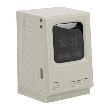 Imagem de AUNMAS Alto-falantes Portáteis de Bluetooth, Carregador Usb Estilo Retro Computador Display Relógio Digital Sem Fio Alto-falante Bluetooth para Viagens Em Casa