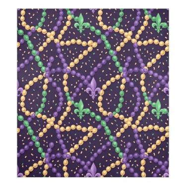 Imagem de Blueangle Mardi Gras Brilhantes Contas Metálicas Lava-louças Capa Magnética para Lava-Louça, Decoração Frontal de Lava-Louça, Decalques de Armário Doméstico, Adesivos Eletrodomésticos, 58 cm C x 66 cm