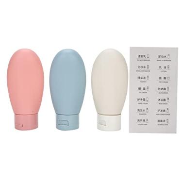 Imagem de SIWOTED 3 peças de tubos vazios de gel de banho para shampoo, frascos de viagem líquidos, loção, sub-garrafa de silicone
