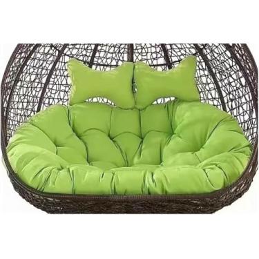Imagem de Almofadas grossas e laváveis ​​para substituição de cadeiras suspensas em formato de ovo, almofadas para cadeiras de balanço duplas, almofadas para cadeiras de rede suspensas.