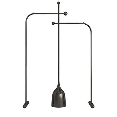 Imagem de Cabideiro para corredor, cabideiro, pendurar no quarto, para pendurar no chão, quarto, não ocupa espaço no canto, suporte para chapéu, (preto)