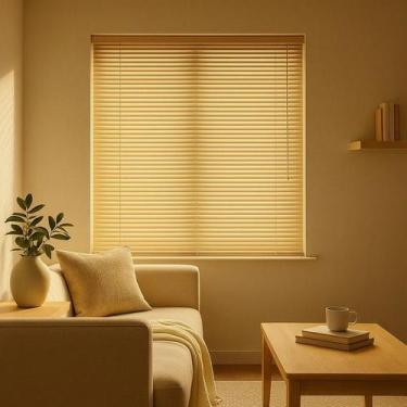 Imagem de Persiana pvc bege 180x160 25mm ideal para ambientes - Evolux