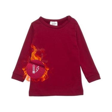 Imagem de Blusa Segunda Pele Térmica Infantil Peluciado Para O Frio bordô - AG I