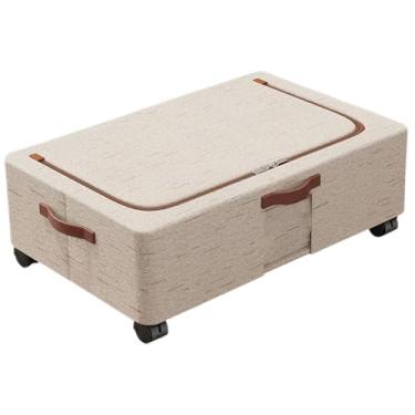 Imagem de FytStycale Caixa Organizadora para Debaixo Da Cama com Rodinhas, Versátil, Profissional E de Alta Qualidade, Ideal para Guardar Livros, Brinquedos, Roupas E, 60cm X 30cm X 15cm
