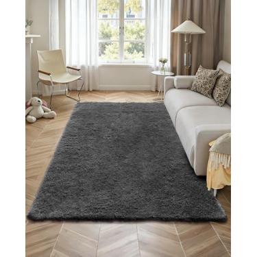 Imagem de VEVOR Tapete de pelúcia para ambientes internos, tapete de pelúcia de 1,5 x 2,4 m, tapete fofo com material de camada tripla, tapetes felpudos para sala de estar, quarto, marquise, não derramamento e