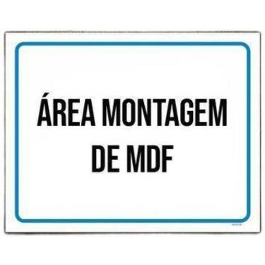 Imagem de Kit 10 Placas Ambiente - Área Montagem De Mdf
