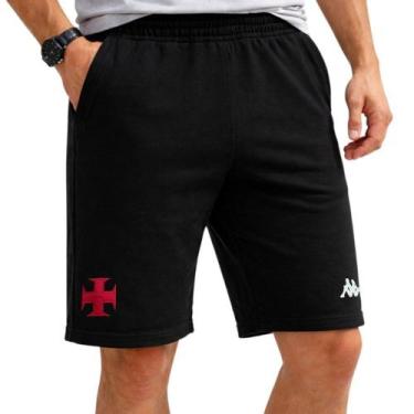 Imagem de Bermuda Kappa Vasco Viagem 2025 Masculina - Preto G, Preto, G