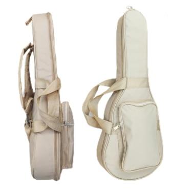 Imagem de Capa Bag para Cavaquinho Super Luxo Estofada Almofadada Espumada com Enchimento Forrada Revestida Macia Tipo Mochila Impermeável Acolchoamento Grosso Proteção Premium Transporte Seguro Profissional