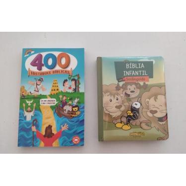 Imagem de kit 2  Bíblias Infantis  ,400 Histórias Bíblicas +Bíblia Infantil Smil