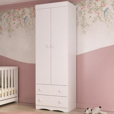 Imagem de Guarda-roupa Infantil 62cm 2 Portas E 2 Gavetas Realeza Multimóveis Mp4451 Branco Branco